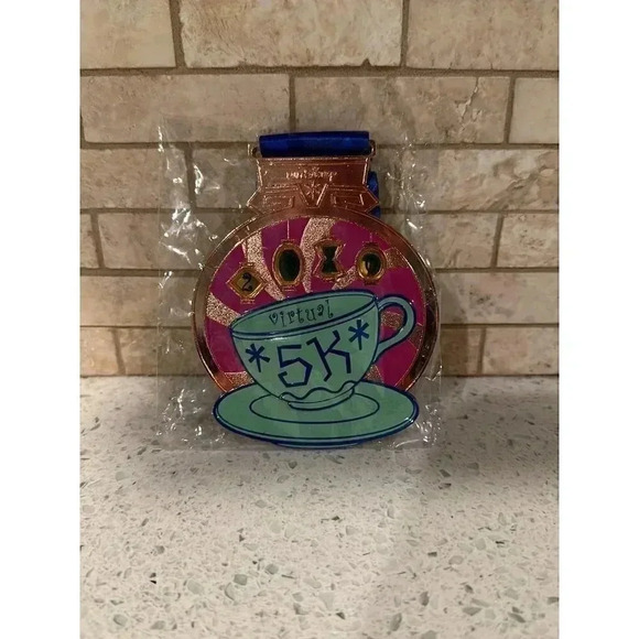 runDisney Teacups Ride Virtual 5k Medal from 2020 Bo - Picture 1 of 2